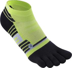 img 4 attached to Breathable 5 Finger Toe Socks: No Show Ankle Low Cut Compression Socks for Men and Women