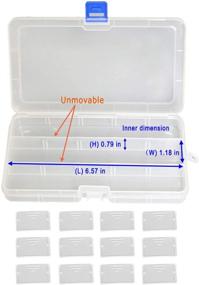 img 1 attached to 📦 DUOFIRE Plastic Organizer: Adjustable Divider Storage Box for Jewelry, Beads, and Small Accessories - Removable Grid Compartment with 15 grids, available in 4 Colors