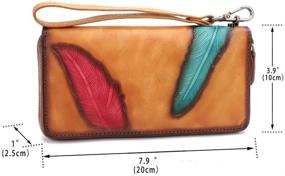 img 2 attached to 👜 Authentic Embossed Wristlet Handcrafted Women's Handbags & Wallets