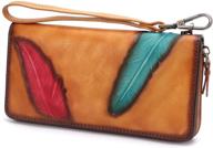 👜 authentic embossed wristlet handcrafted women's handbags & wallets logo