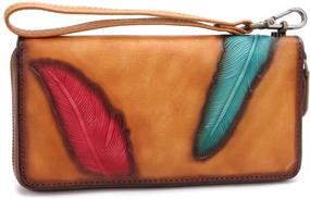 img 3 attached to 👜 Authentic Embossed Wristlet Handcrafted Women's Handbags & Wallets