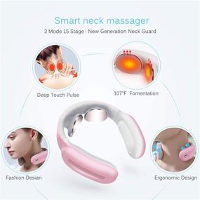 img 2 attached to 🌟 Electric Pulse Therapy Neck Massager: Smart Portable 3D Massage Device for Effective Pain Relief and Deep Tissue Relaxation - Perfect Gifts for Office, Home, Sport, Travel