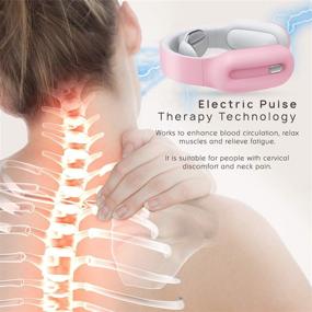 img 3 attached to 🌟 Electric Pulse Therapy Neck Massager: Smart Portable 3D Massage Device for Effective Pain Relief and Deep Tissue Relaxation - Perfect Gifts for Office, Home, Sport, Travel