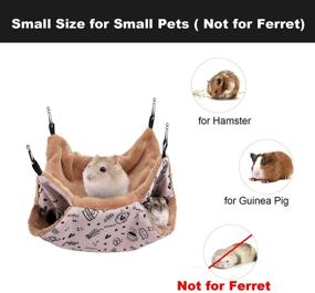 img 3 attached to Petmolico Small Pet Hanging BunkBed: Cozy Hammock for Parrots, Sugar Gliders, Ferrets, Squirrels, Hamsters, and Rats