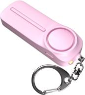 self defense personal alarm keychain – 130 db siren personal safety protection device with led light – safesound emergency security alert key chain whistle for women logo