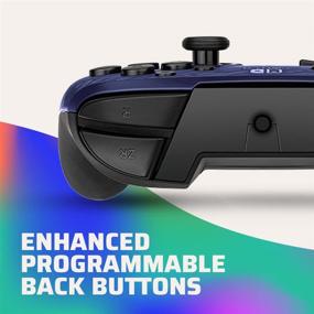 img 1 attached to 🎮 Nintendo Licensed PDP Gaming Faceoff Deluxe+ Wired Switch Pro Controller - Ergonomic Customizable Gamepad with Blue Camo Design