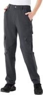 👖 water-resistant quick dry upf 50 hiking pants for women by rdruko - ideal for travel, camping, and work with zipper pockets logo