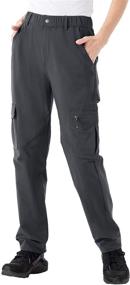 img 4 attached to 👖 Water-Resistant Quick Dry UPF 50 Hiking Pants for Women by Rdruko - Ideal for Travel, Camping, and Work with Zipper Pockets