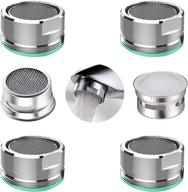 🚿 4pcs kitchen and bathroom faucet aerator with brass housing, 2 packs of aerator filter replacement parts – 15/16 inch 24mm external thread aerator faucet filter with gasket for enhanced kitchen and bathroom experience logo