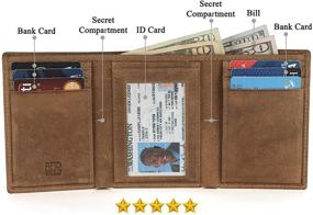 img 2 attached to 👝 Handmade Leather Trifold Wallet by Mou Meraki : Premium Men's Accessories for Cards, Cash & Organizing