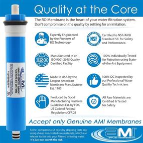 img 2 attached to Quality 50 GPD Reverse Osmosis Membrane by Applied Membranes Inc. - Reliable RO Water 🌊 Filter Replacement for Efficient Water Filtration Systems - Universal 1.8” x 12” Size - Made in USA