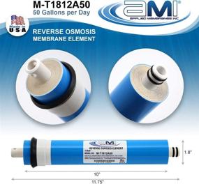 img 3 attached to Quality 50 GPD Reverse Osmosis Membrane by Applied Membranes Inc. - Reliable RO Water 🌊 Filter Replacement for Efficient Water Filtration Systems - Universal 1.8” x 12” Size - Made in USA