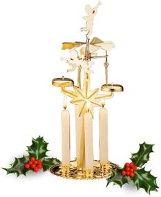 img 1 attached to 🕯️ Enhance Your Holiday Decor with the Premium Scandinavian Christmas Chime - Four Candle Edition