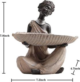 img 3 attached to 🕯️ Leekung African Candle Tealight Holder: Statues and Sculptures for Home Decor with African Culture Figurines in Antique Woodstone Color