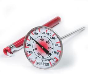 img 1 attached to Norpro Instant Read Thermometer: Accurate Temperature Measurement in One Size, Vibrant Red