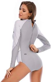 img 2 attached to 👙 Women's Guard Protective Swimsuit with Zipper - Clothing and Swimwear for Women, including Cover-Ups