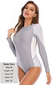 img 3 attached to 👙 Women's Guard Protective Swimsuit with Zipper - Clothing and Swimwear for Women, including Cover-Ups