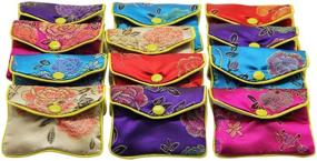 img 3 attached to 🎁 MorTime Jewellery Jewelry Silk Purse Pouch Gift Bags - Pack of 12 (Small), Multiple Colors
