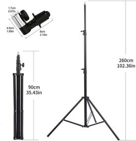 img 1 attached to 📸 Selens Heavy Duty 8.5ft/2.6m Reflectors Holder Stand with Clip for Photo Studio Video, Pop Up Green Screen Lighting - Ideal for Photography and Studio Lighting