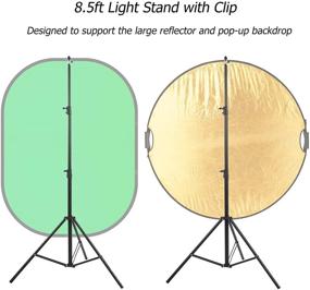 img 2 attached to 📸 Selens Heavy Duty 8.5ft/2.6m Reflectors Holder Stand with Clip for Photo Studio Video, Pop Up Green Screen Lighting - Ideal for Photography and Studio Lighting