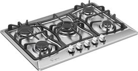 img 1 attached to 🔥 Empava 30 Inch Gas Stove Cooktop: Efficient 5-Burner Stainless Steel Design with Italy Sabaf Sealed Burners for Superior Cooking Performance