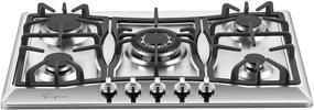 img 2 attached to 🔥 Empava 30 Inch Gas Stove Cooktop: Efficient 5-Burner Stainless Steel Design with Italy Sabaf Sealed Burners for Superior Cooking Performance