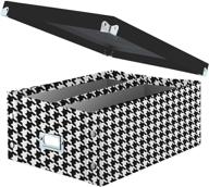 📀 snap-n-store dvd & cd storage box - double wide box for 330 discs - houndstooth design logo