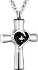 img 4 attached to XIUDA Cross Urn Necklace: Elegant Ash Cremation Jewelry for Eternal Memorials