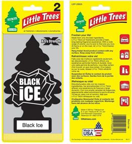 img 2 attached to 🌲 LITTLE TREES Car Air Freshener X-tra Strength - U2P-20655, Long-Lasting Scent for Auto/Home, Extra Fragrance Boost, Black Ice, 2-Packs (12 Count)