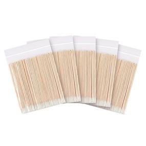 img 4 attached to 👩 500 Count Chefbee Microblading Cotton Swab, Pointed Tip Cotton Swabs, Wood Cotton Stick for Makeup Application, Cosmetic Applicator Sticks, Tattoo & Permanent Supplies