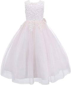 img 4 attached to Bow Dream Wedding Communion Baptism Girls' Clothing