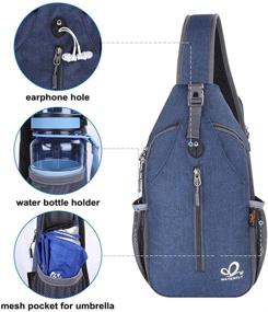 img 3 attached to Waterfly Crossbody Backpack Travel Daypack Outdoor Recreation and Camping & Hiking
