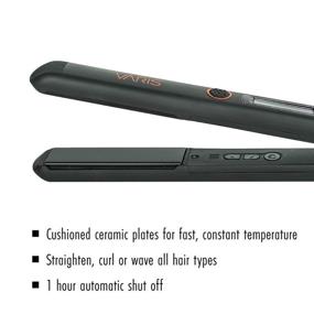 img 2 attached to 🔥 VARIS 1 Inch Professional Ceramic Flat Iron with Digital Temperature Control - Creative Energy Smoother