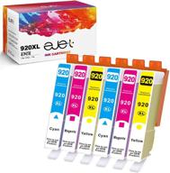 🖨️ ejet compatible ink cartridge replacement for hp 920xl 920 xl (6-pack): 2 cyan, 2 magenta, 2 yellow - ideal for 6500a, 6500, 7500a, 6000, 7500, 7000, e709, e710 plus printers logo