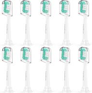 🪥 philips sonicare toothbrush replacement heads: compatible with sonicare 2 protectiveclean dailyclean plaque control & more – 10 pack logo