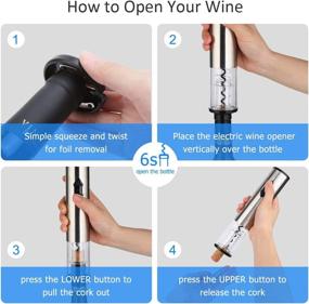 img 1 attached to 🍾 marofin Electric Wine Opener Set: Effortlessly Uncork Your Wine with Style!