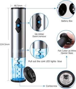 img 2 attached to 🍾 marofin Electric Wine Opener Set: Effortlessly Uncork Your Wine with Style!