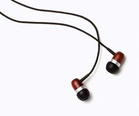 img 3 attached to Symphonized GLXY Premium Genuine Wood In-Ear Noise-Isolating Headphones With Mic And Nylon Cable (Cherry)