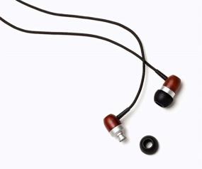 img 2 attached to Symphonized GLXY Premium Genuine Wood In-Ear Noise-Isolating Headphones With Mic And Nylon Cable (Cherry)