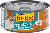 🐱 purina friskies tasty treasures wet cat food for adult cats - pack of 24 cans, 5.5 oz. each логотип