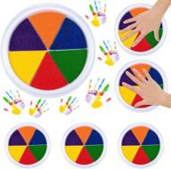 🎨 mewtogo 6 pack 6 colors ink pads: fun diy finger color-painting craft cardmaking for kids montessori learning education toys logo