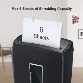 img 3 attached to 🔪 Bonsaii C204-C: Compact 6-Sheet Cross-Cut Paper Shredder with 4-Min Continuous Run, 3.4 Gallons Wastebasket - Ideal for Home Use