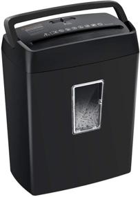 img 4 attached to 🔪 Bonsaii C204-C: Compact 6-Sheet Cross-Cut Paper Shredder with 4-Min Continuous Run, 3.4 Gallons Wastebasket - Ideal for Home Use