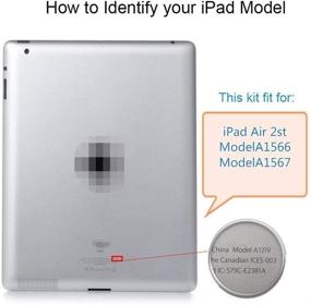 img 1 attached to 🛠️ T Phael Белый Новый Комплект для ремонта дигитайзера для iPad Air 2 9.7&#34; 2-го поколения A1566 A1567 Замена сенсорного экрана дигитайзера - Оптимизирован для профессиональных ремонтных мастерских (Без кнопки "Home", без включенного ЖК-дисплея)