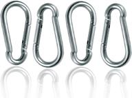 🔑 premium stainless steel carabiner-keychain set of 4 for outdoor activities – camping, fishing, traveling, hiking and more (not for climbing) логотип