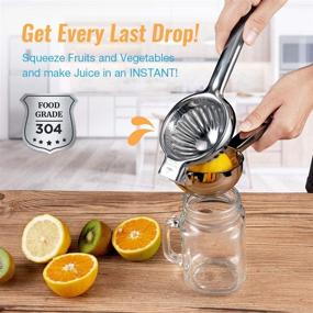 img 3 attached to Meidong Super Stainless Steel 304 Upgraded Lemon Squeezer: Efficient Manual Citrus Juicer for Lemon, Limes & Vegetables