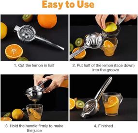 img 1 attached to Meidong Super Stainless Steel 304 Upgraded Lemon Squeezer: Efficient Manual Citrus Juicer for Lemon, Limes & Vegetables