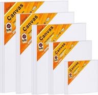 🎨 canvas boards variety pack for painting - 4x4, 5x7, 8x10, 9x12, 11x14 inches - 18 pack, 3mm thickness - canvas panels multi pack - great value logo