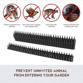 img 2 attached to 🦜 JARUIS 12PCS Bird Spikes Cover 17.7FT - Deter Cats, Birds, Pigeons, and Other Animals - Plastic Spikes Fence for Railing Protection - White 16.9x1.57x1.37