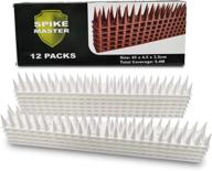 🦜 jaruis 12pcs bird spikes cover 17.7ft - deter cats, birds, pigeons, and other animals - plastic spikes fence for railing protection - white 16.9x1.57x1.37 logo